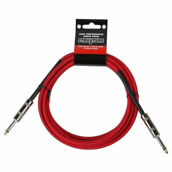 Pgik 0.25 in. - 10 ft. Woven Instrument Cable, Red SC10RD